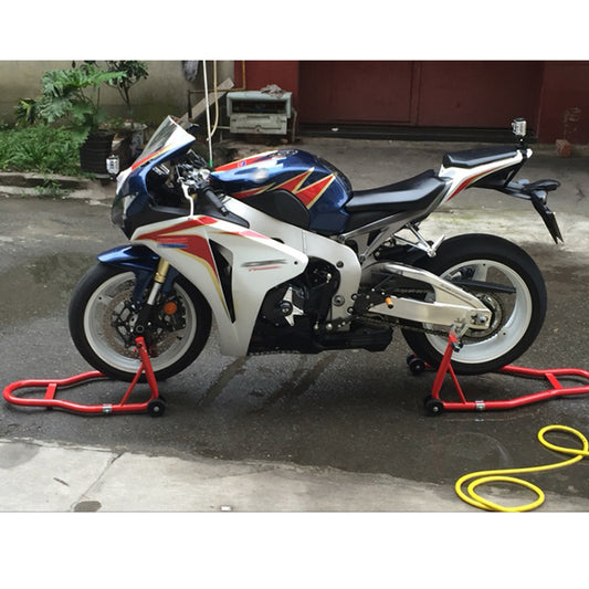 Lifting And Lowering Maintenance Tools For Motorcycle Front And Rear Wheels
